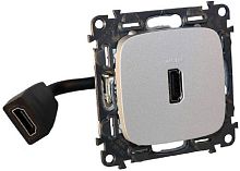 Розетка HDMI без рамки Legrand Valena Allure 1-м. алюминий картинка